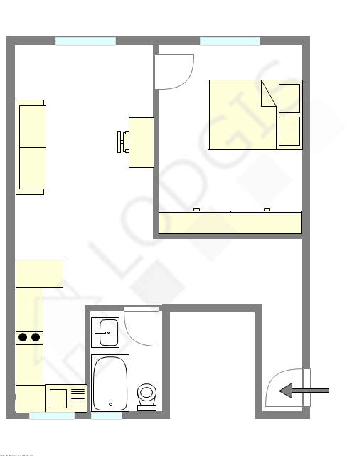 Apartamento Paris 15° - Plano interativo