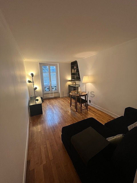 Living room with wooden floor