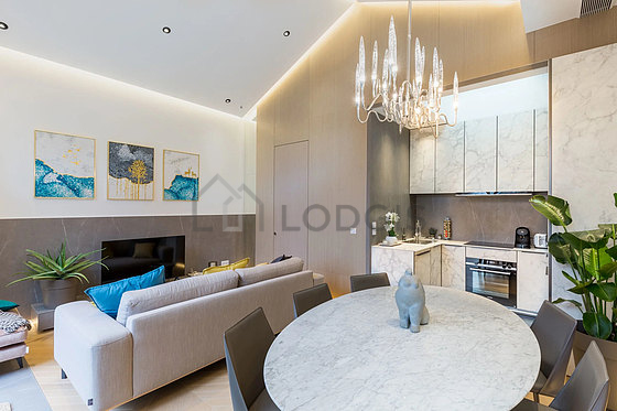 Living room with wooden floor