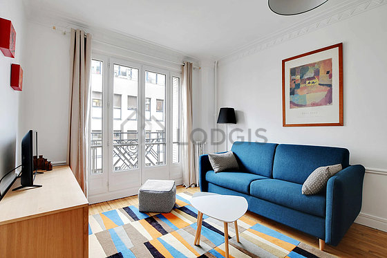 Living room with wooden floor