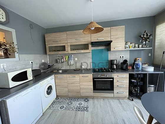 Great kitchen with wooden floor