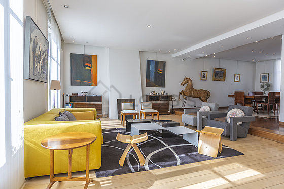 Living room furnished with sofa, 1 armchair(s), 1 chair(s)