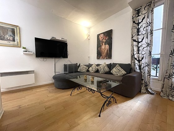Living room with windows