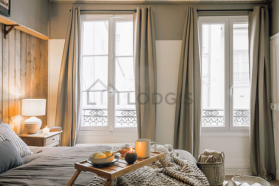 Bedroom with windows