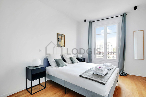 Bedroom with windows