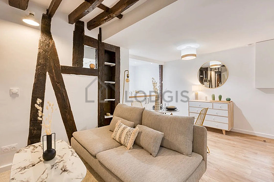 Living room with windows