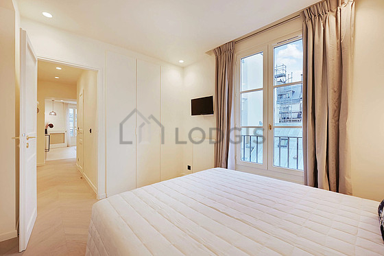 Bedroom with windows