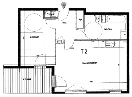 Apartment Lyon 3° - Interactive plan
