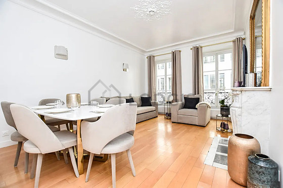 Living room with windows