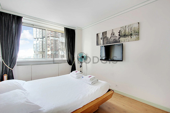 Bedroom with windows