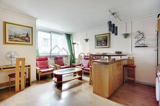 Living room with windows