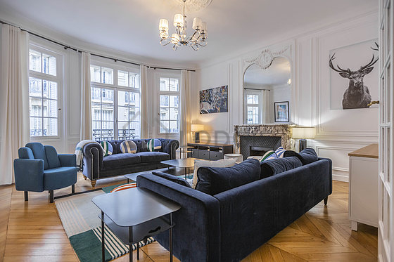 Very quiet living room furnished with sofa, 1 armchair(s)