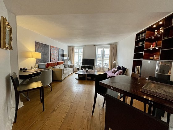 Living room with wooden floor