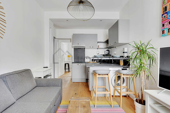 Living room with windows