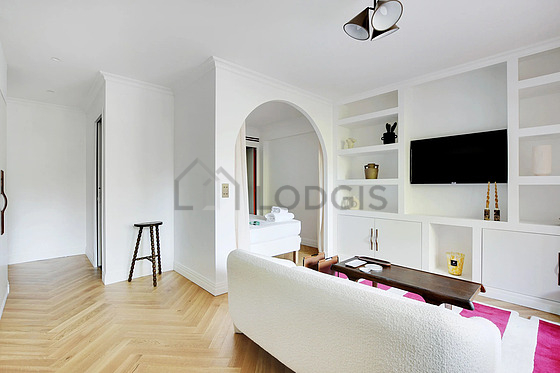 Living room with windows