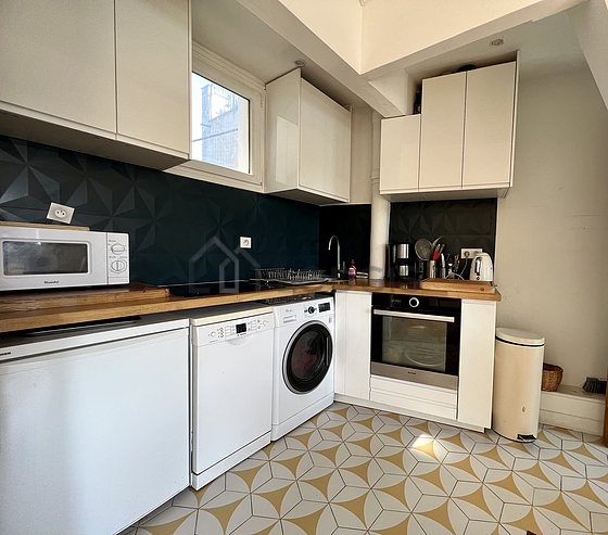Great kitchen with tile floor