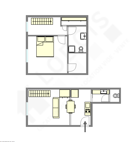 Квартира Париж 3° - Интерактивный план
