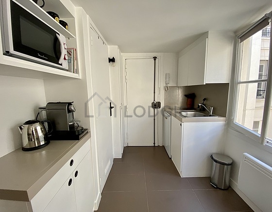 Beautiful kitchen with tile floor
