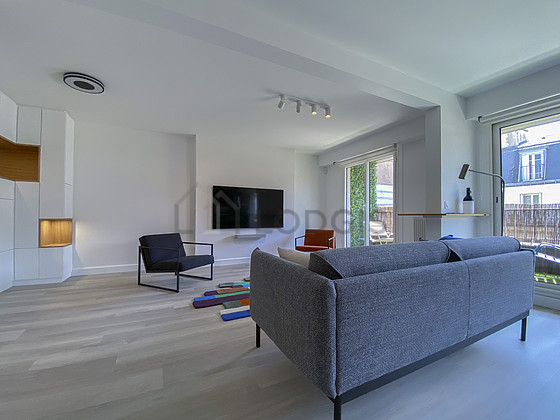 Living room with windows