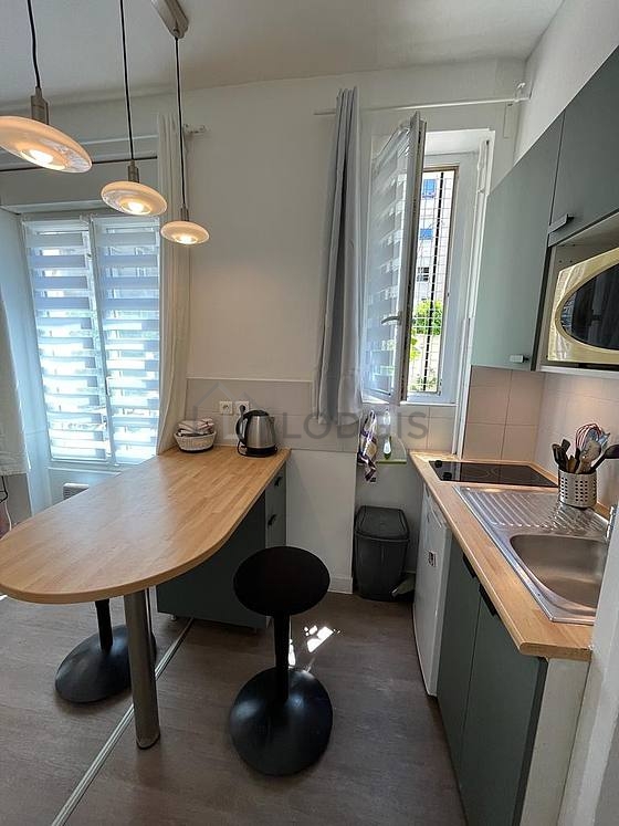 Kitchen with tile floor