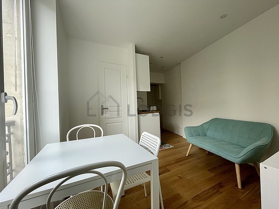 Living room with wooden floor