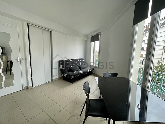 Living room with windows