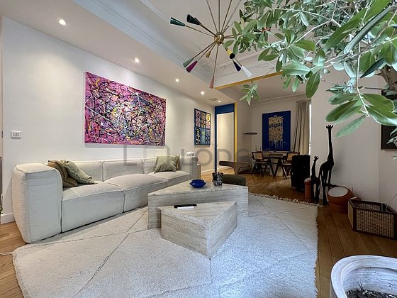 Living room with wooden floor