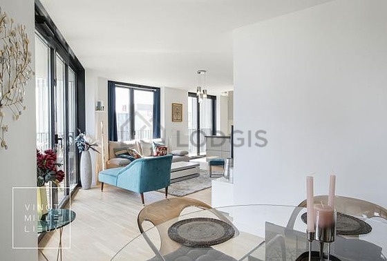 Dining room with windows