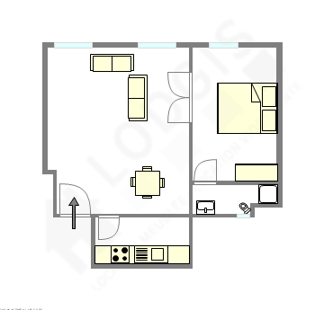 Wohnung Paris 12° - Interaktiven Plan