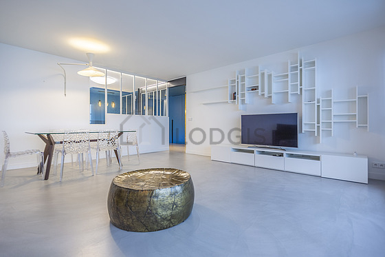 Living room with windows