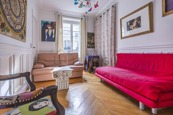 Living room with wooden floor