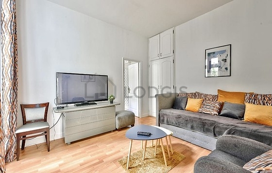 Very quiet living room furnished with 1 pullout bed(s) of 90cm, tv, 1 armchair(s), 1 chair(s)