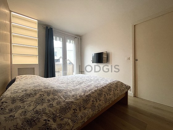 Bedroom with windows