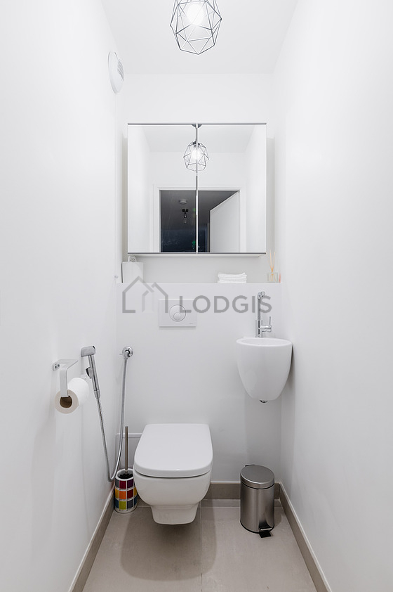 Toilets separated from the bathroom