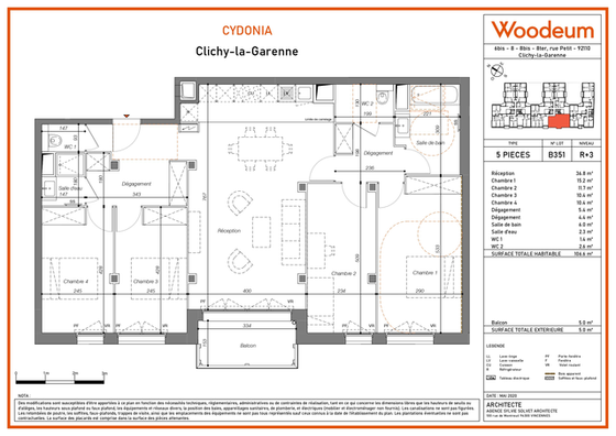 Apartment Clichy - Interactive plan