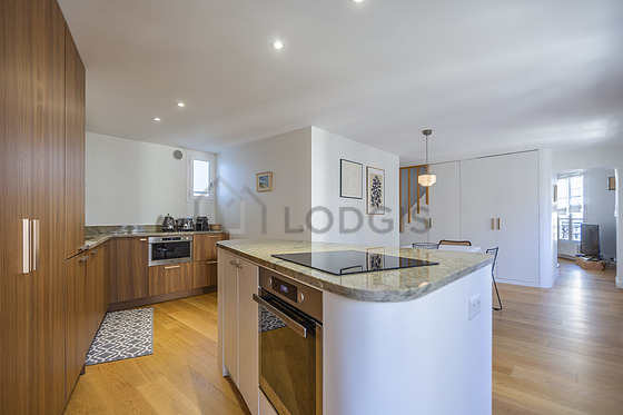 Kitchen equipped with crockery