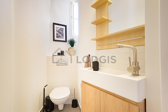 Bathroom equipped with cupboard