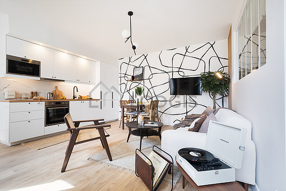 Séjour d'un appartement à Paris