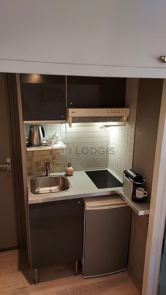 Kitchen with wooden floor