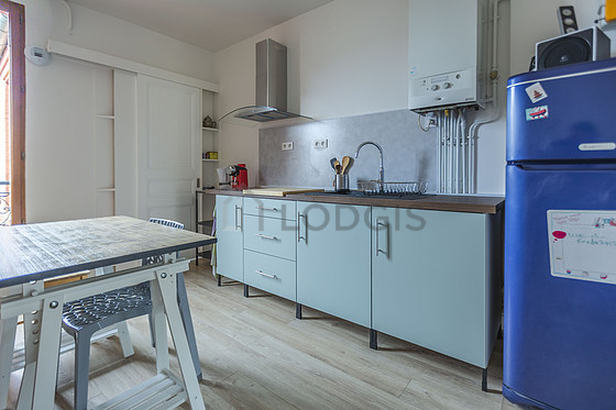 Great kitchen with wooden floor