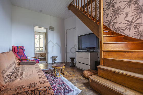 Living room with wooden floor