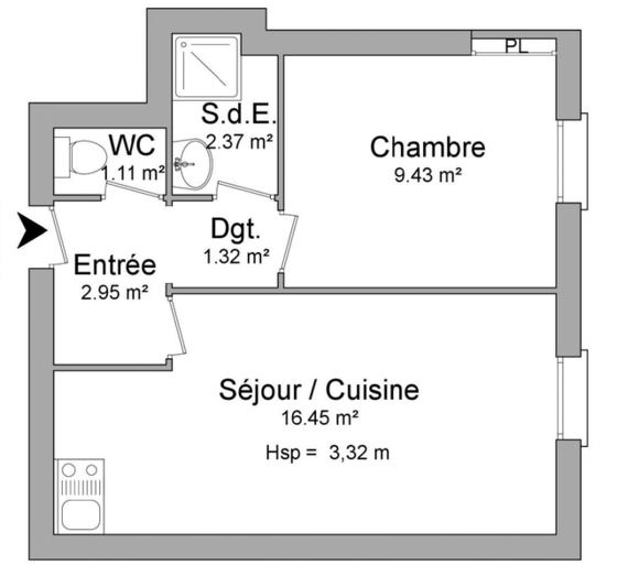 Appartement Bordeaux Centre - Plan interactif