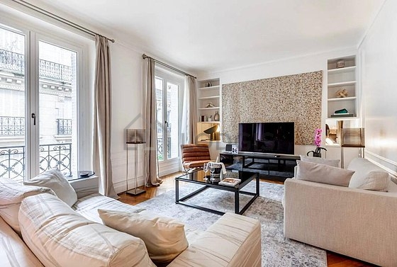 Living room with windows