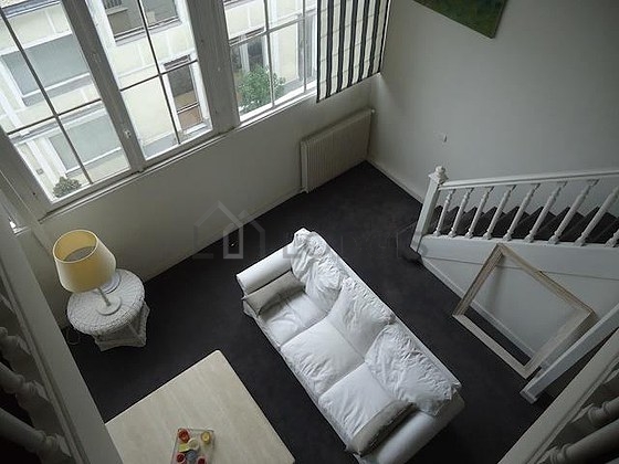Living room with windows