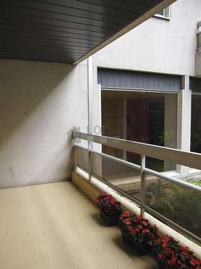 Balcony facing due east and view on garden
