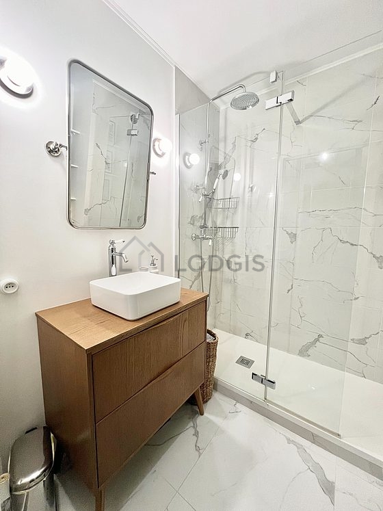 Bathroom with tile floor