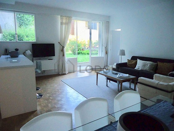 Living room with windows