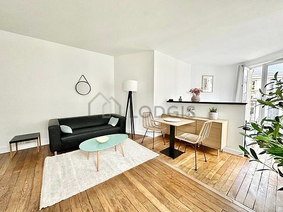 Living room with wooden floor