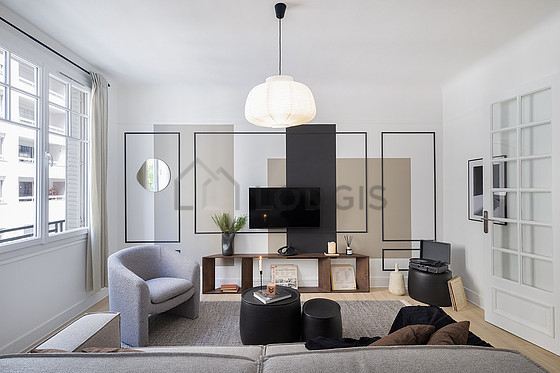 Living room with windows