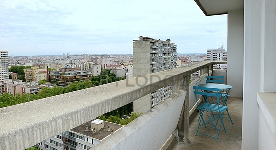 Balcony with view on road
